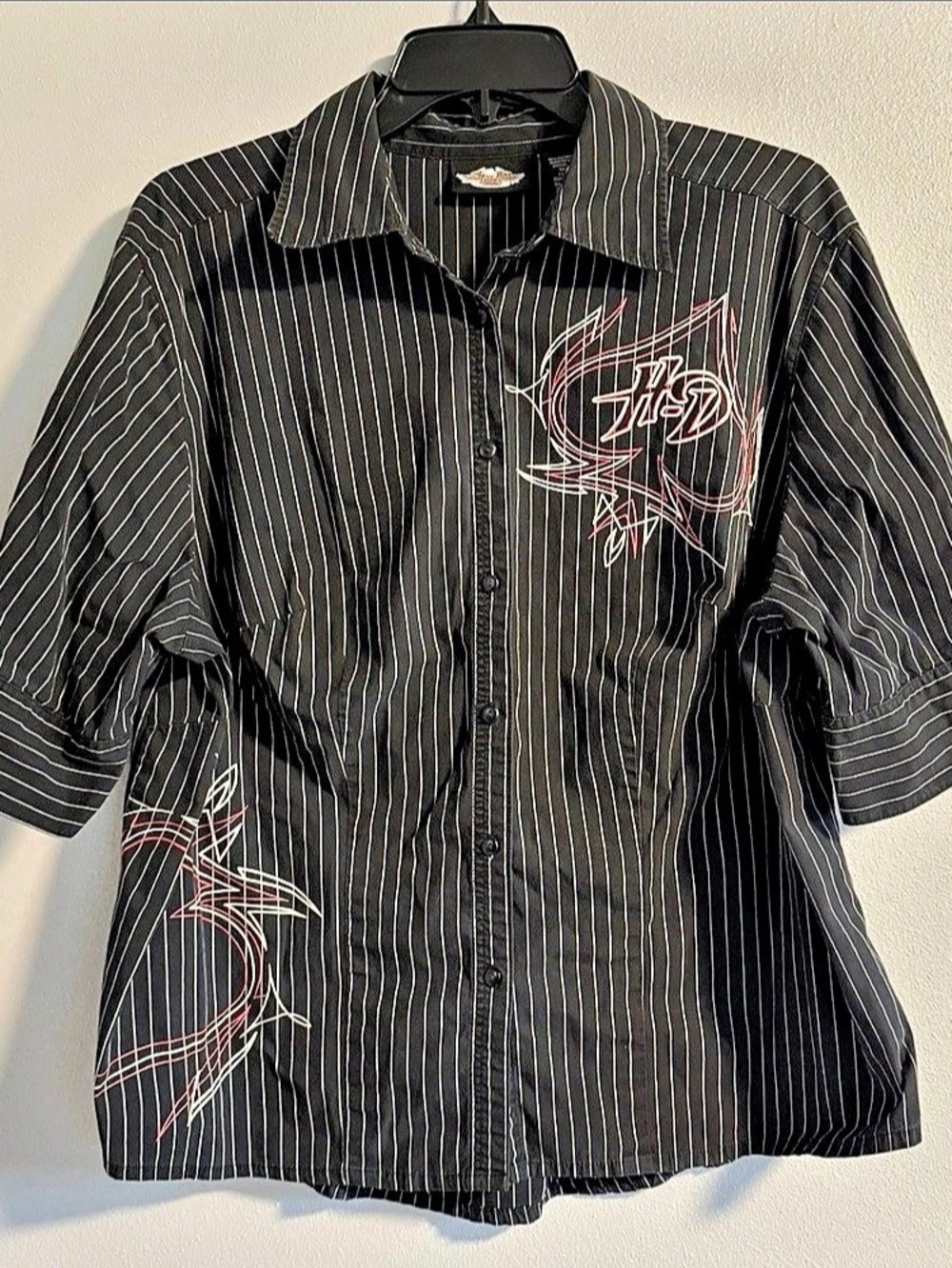 Harley-Davidson Women’s Pinstripe Button Down Size 1W